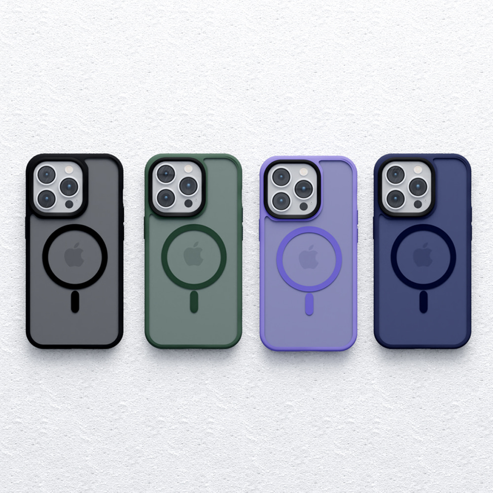 하이온 아이폰 14 맥세이프 매트 반투명 하드 젤리케이스 (4colors)